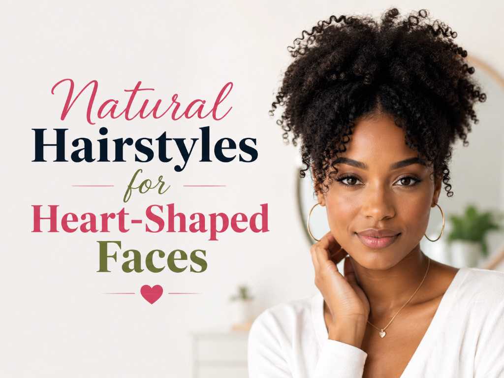 Home Natural Hairstyles for Heart-Shaped Faces
